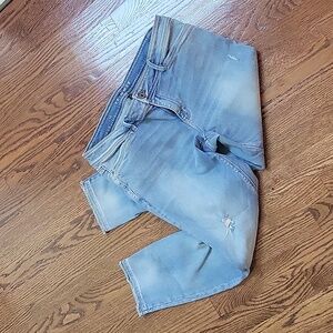 White House Black Market Distressed Skimmer mid-rise jeans Size 14
